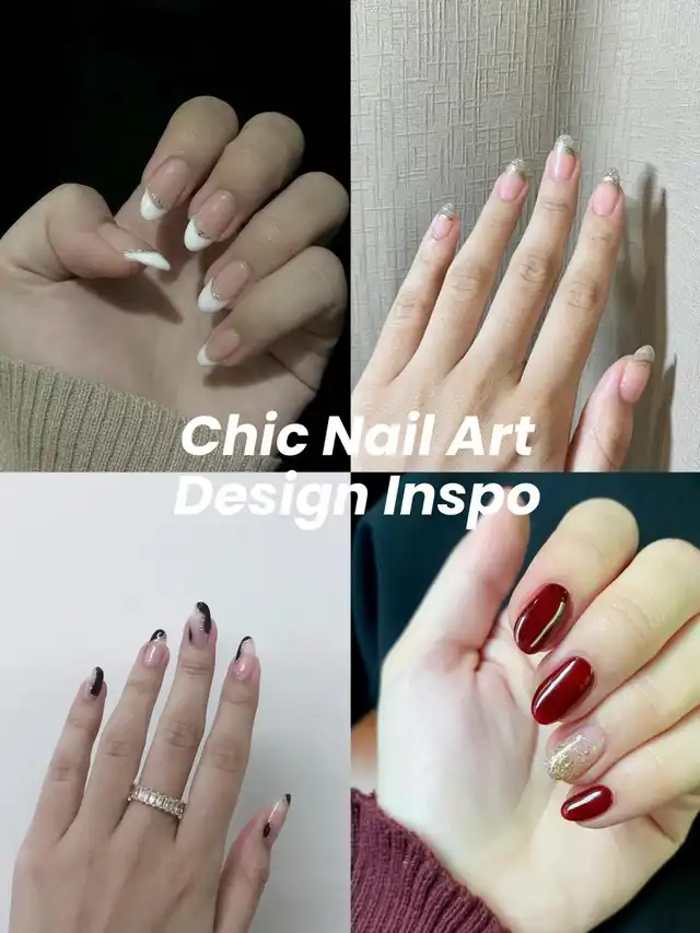Chic nail art design inspo!