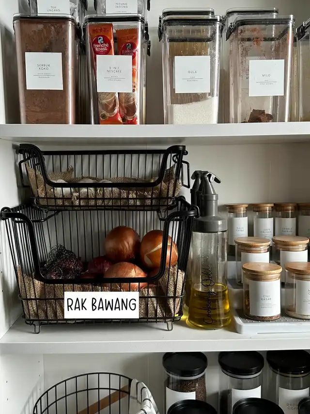 Open Pantry Organization | For small kitchen