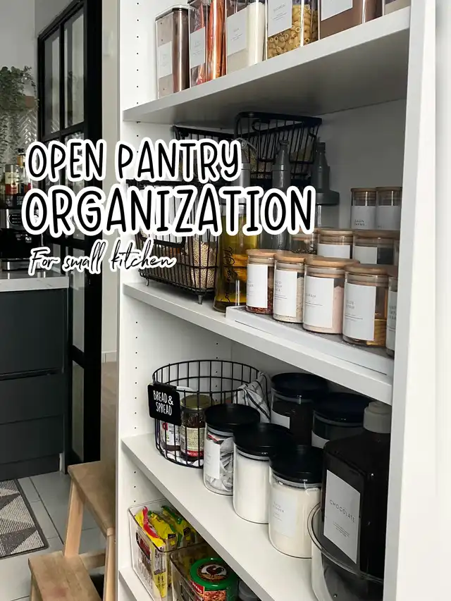 Open Pantry Organization | For small kitchen