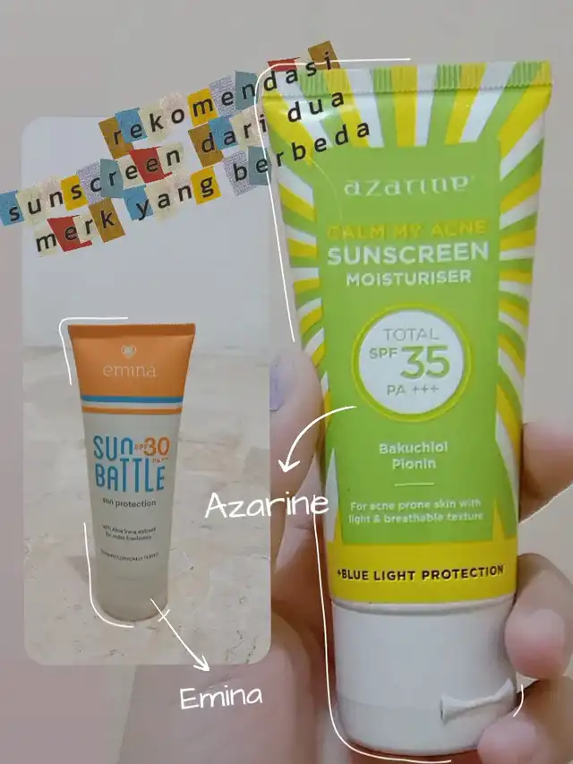 Rekomendasi sunscreen dari dua merk yang berbeda
